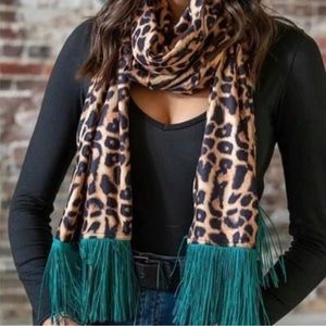 Lucky and Blessed brand Scarf cheetah print